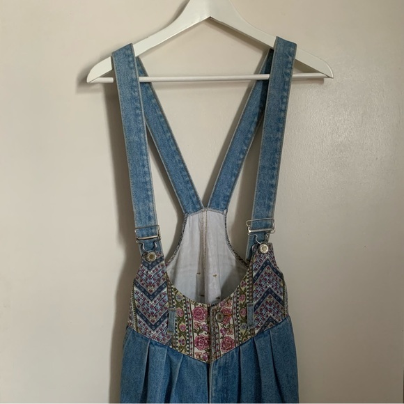 Vintage 90s Women's Blue Denim Overalls - Picture 4 of 10